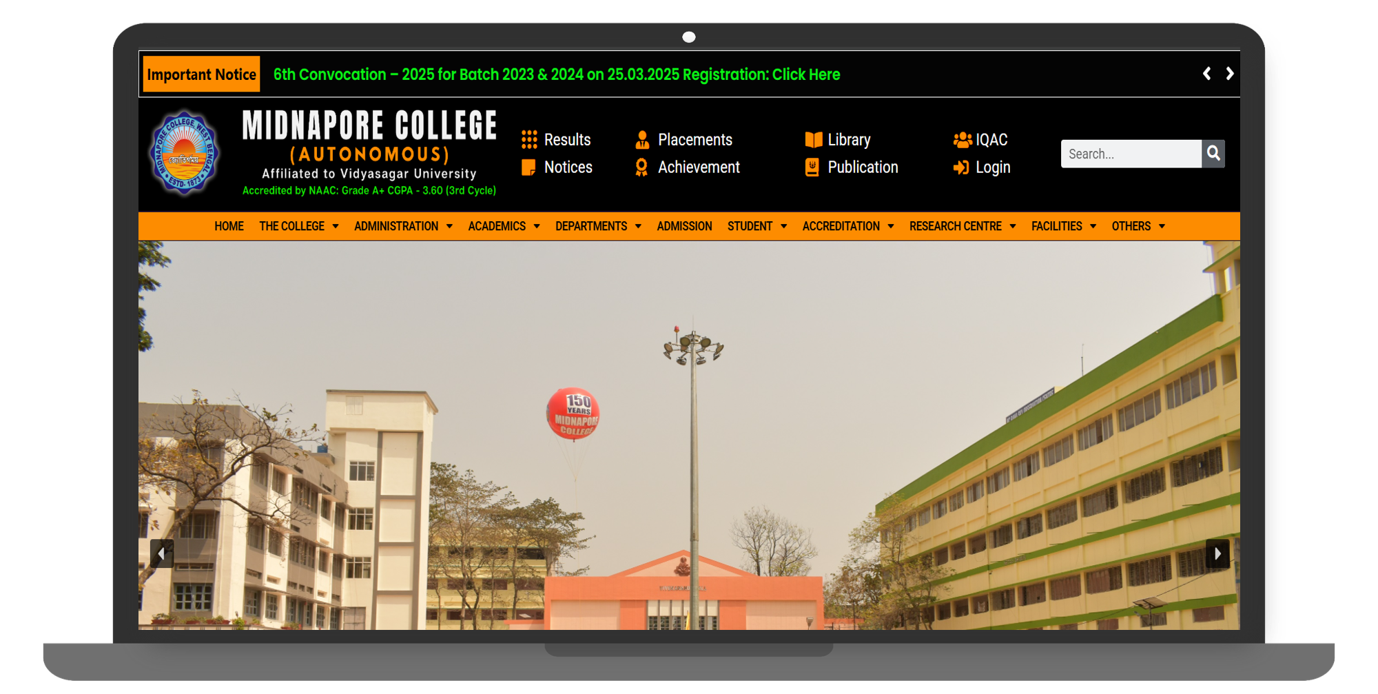 Read more about the article Dynamic Website Development for Midnapore College (Autonomous): Transforming from Static to Interactive